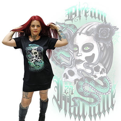 Snake Skull T-shirt- Women's