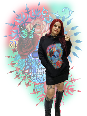 Sugar Skull Hoody - women's